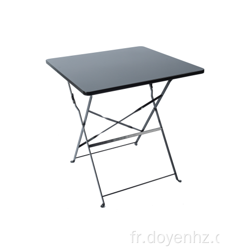 Table pliante carrée étirée en métal 70cm